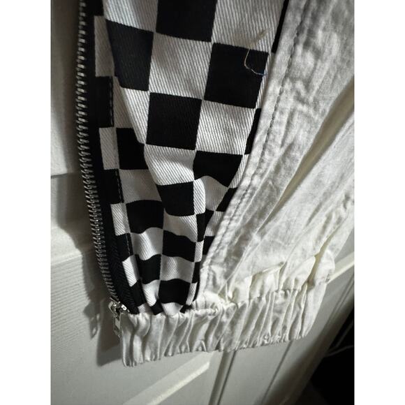 12th Tribe Full Speed White Checkered Joggers Size S/M - Picture 4 of 6